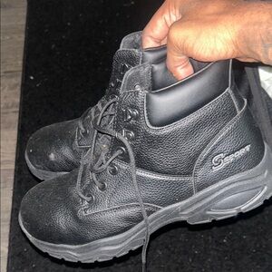 Men's Black Steel Toe Boots